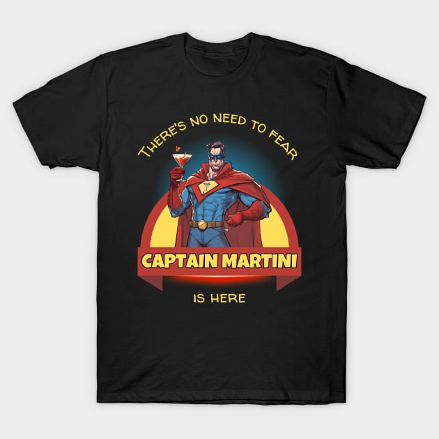 Captain Martini T-Shirt by Kenny The Bartender's Tee Emporium